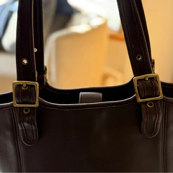 Vintage Coach Legacy Shopper Tote Mahogony - Picture 4 of 9